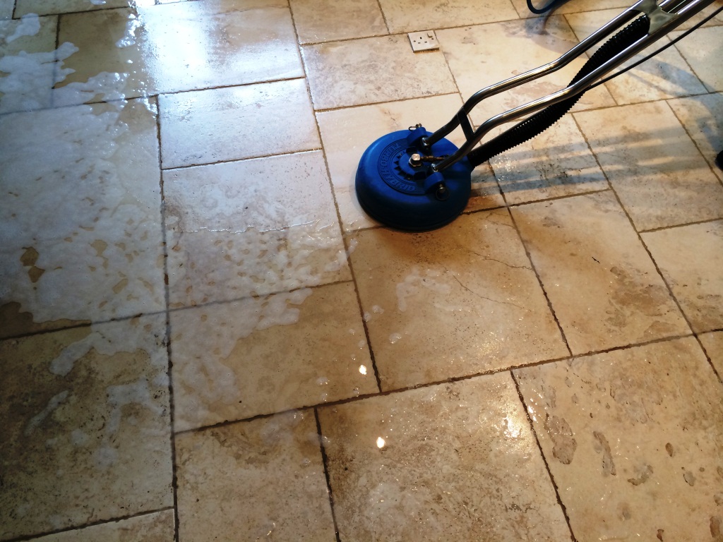Porcelain Marble Effect Floor Cleaned in Maidenhead During