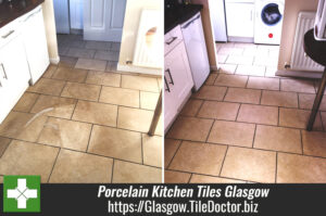 Deep Cleaning Porcelain Kitchen Tiles in Glasgow