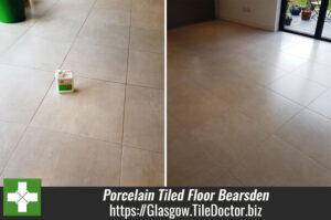 Porcelain Tiled Floor Grout Restored in Bearsden near Glasgow