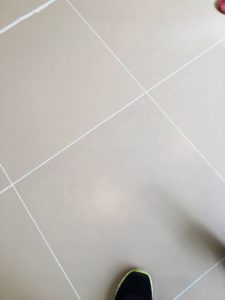 Porcelain Kitchen Tiles After Grout Colouring in Lewes Kitchen