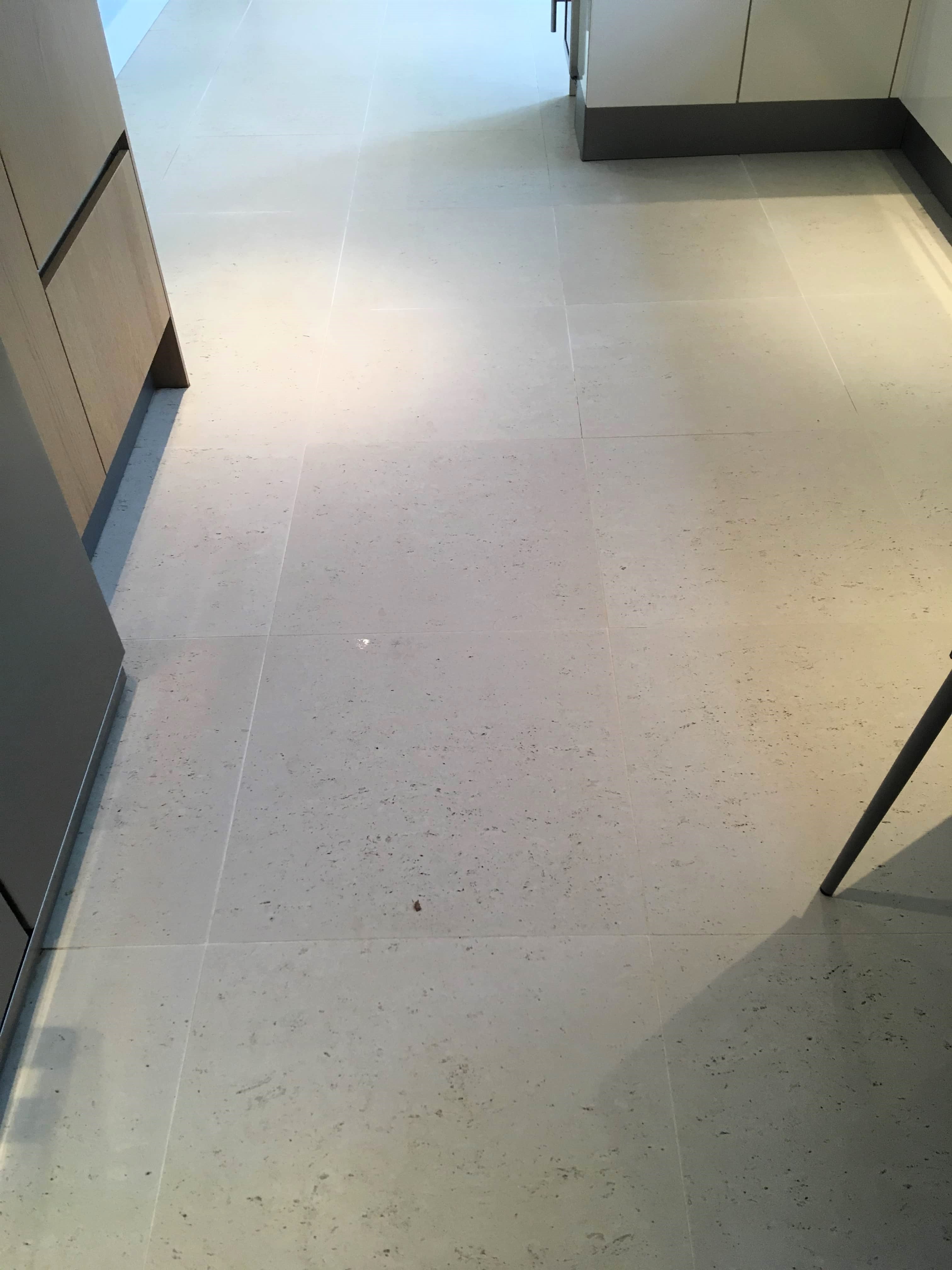 Deep Cleaning Cream Porcelain Tile And Grout In A Middlesex Kitchen Porcelain Tile Cleaning And Maintenance