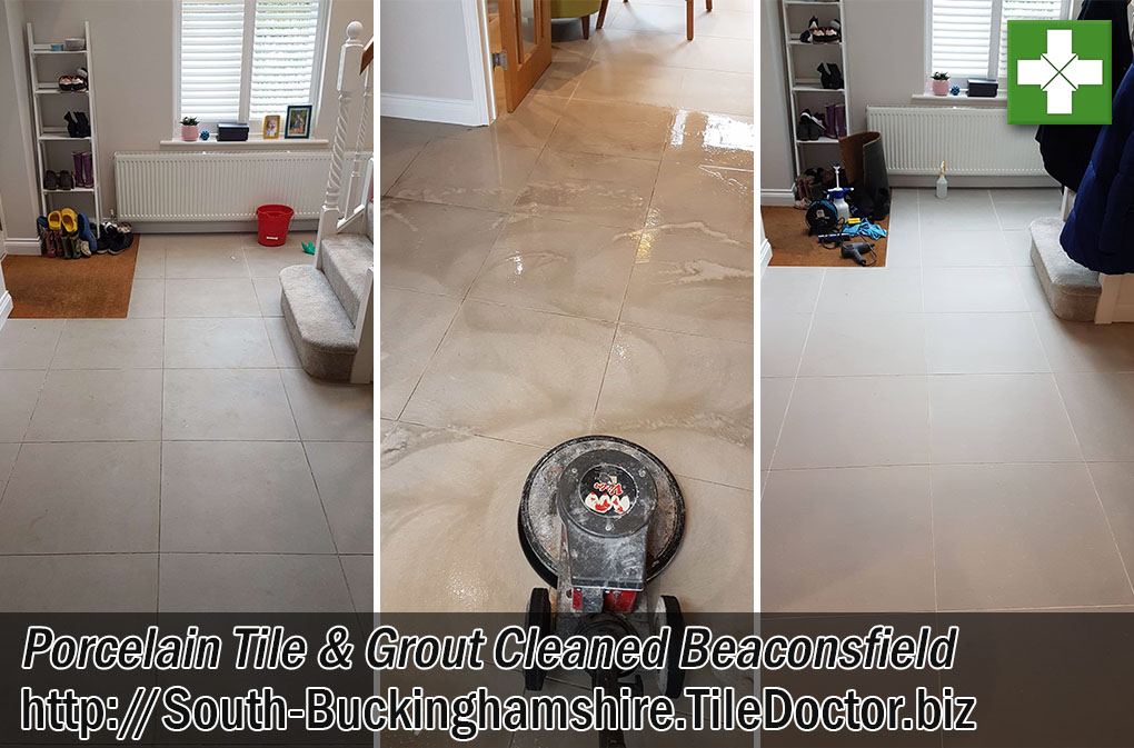 Porcelain Tile and Grout Before After Cleaning Beaconsfield