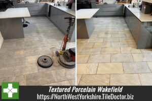 Textured Microporous Porcelain Tiled Floor Renovation Wakefield